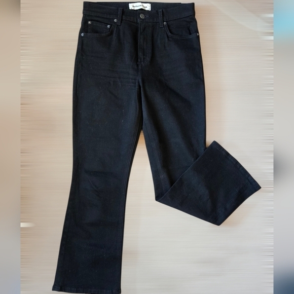 Reformation Denim - Reformation Black Flare Leg Jeans Size 28